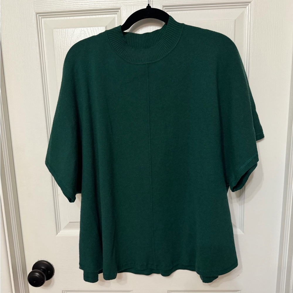 Anthropologie Forest Green Cowl-Neck Sweater
